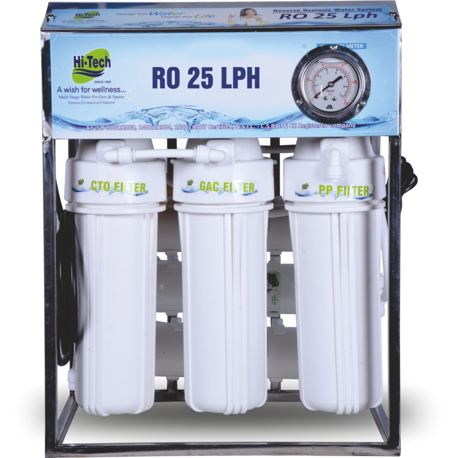Hitech Industrial RO Water Purifier Plant 250 LPH
